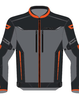 Men's Aero-Tec Armored Riding Jacket Gunmetal/Orange Medium