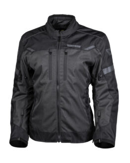 Women's Aero-Tec Armored Riding Jacket Black/Gunmetal Large