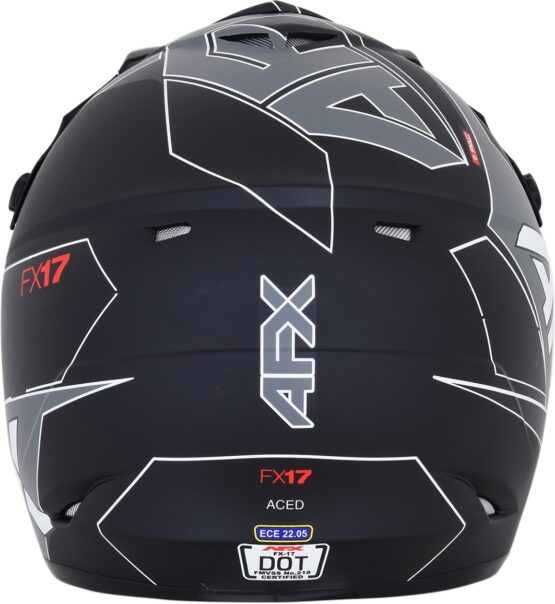 FX-17 Aced Full Face Offroad Helmet Matte Black Small - Image 4