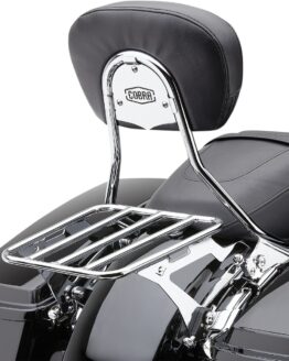 Cobra Detachable Tall Backrest Chrome Fits FLH/FLT 1997-2008