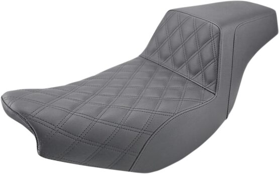 Step-Up Front Lattice Stitch 2-Up Seat - Black