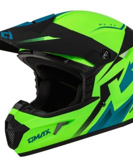 GMAX MX-46 Compound Helmet Matte Hi-Vis Green/Black/Blue 2XL