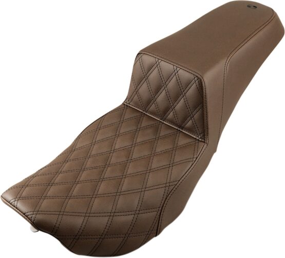 Step-Up Front Lattice Stitch 2-Up Seat Brown