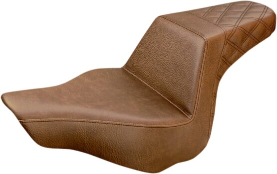 Step-Up Rear Lattice Stitch 2-Up Seat Brown