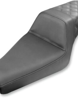 Step-Up Rear Lattice Stitch 2-Up Seat - Black