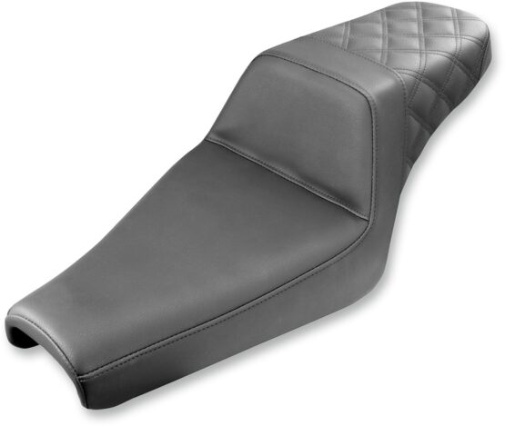 Step-Up Rear Lattice Stitch 2-Up Seat - Black