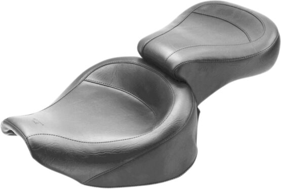 Vintage Plain Vinyl 2-Up Seat - Black