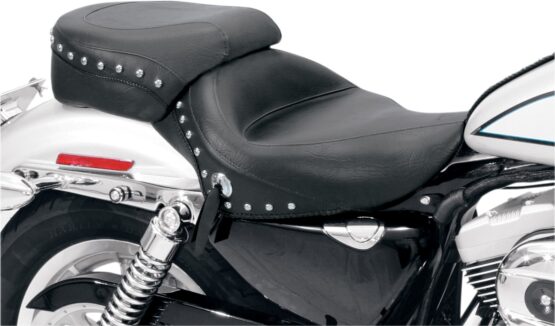 Vintage Concho Studded Vinyl Solo Seat - Black - Image 2