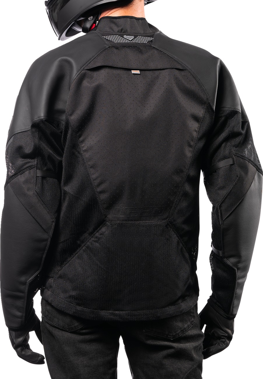 ICON Mesh AF Leather Jacket Men's M Black - Image 4