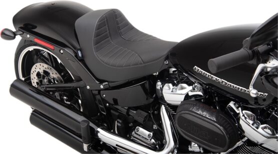 EZ Mount Scorpion Stitched Vinyl Solo Seat Black/Silver Low