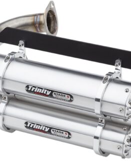 Dual Brushed Aluminum Slip On Exhaust