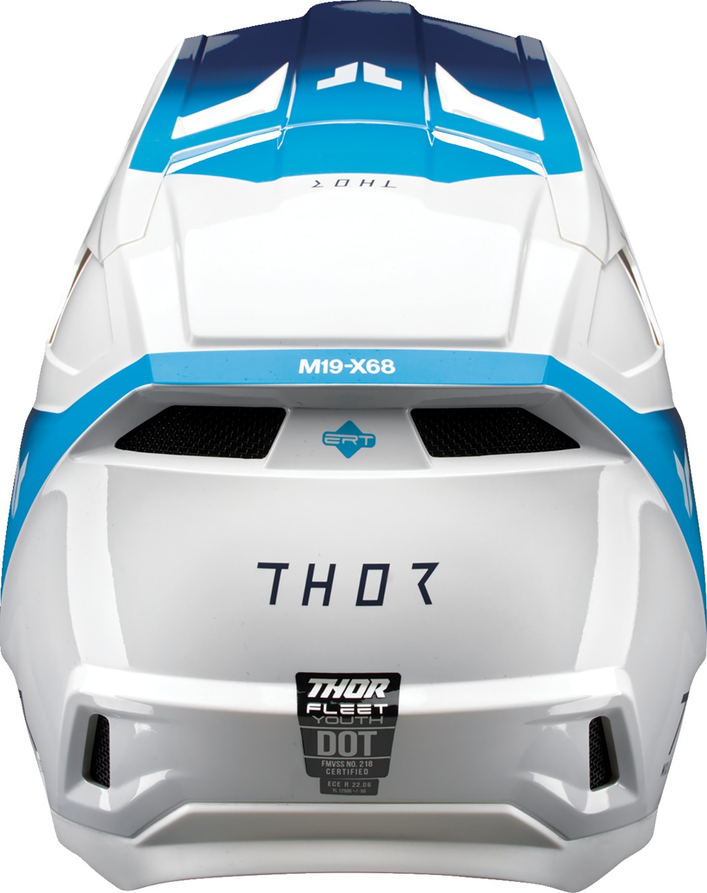 Thor Youth Fleet Storm Helmet - Large, Blue/White - Image 4