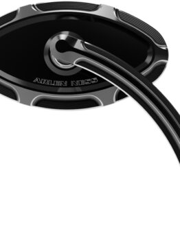 Arlen Ness Black Beveled Cat's Eye Mirror Right Side