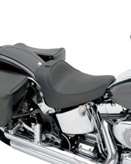 Smooth Leather Solo Seat Black Low 1-1/2"