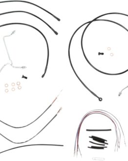 Extended Black Control Cable Kit For Baggers - 15" tall bars (non-ABS)