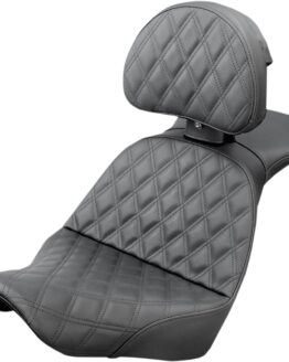 Explorer 2-Up Latice Stitched Seat w/ Backrest Black