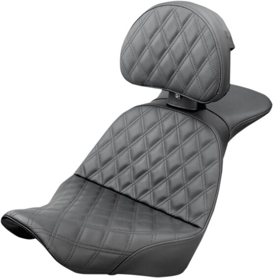 Explorer 2-Up Latice Stitched Seat w/ Backrest Black