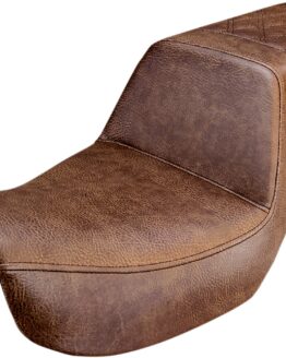 Step-Up Lattice Stitched 2-Up Seat Brown Gel