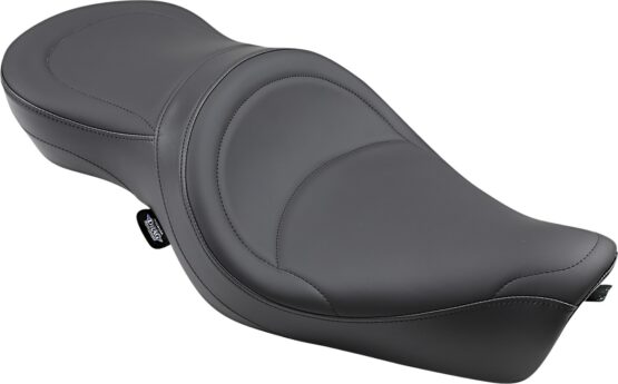 Mild Stitched Leather 2-Up Seat Black Low 1/2"