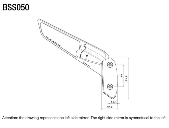 Black Rotating Winglet Stealth Mirrors - Image 11