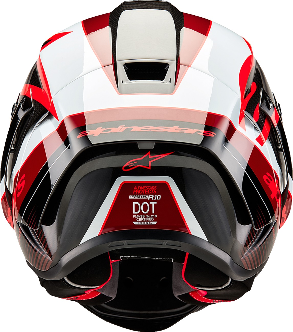 Alpinestars Supertech R10 Team Helmet Black/Red/White Large - Image 4