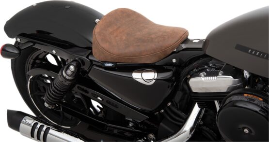 Bobber Smooth Leather Solo Seat Brown