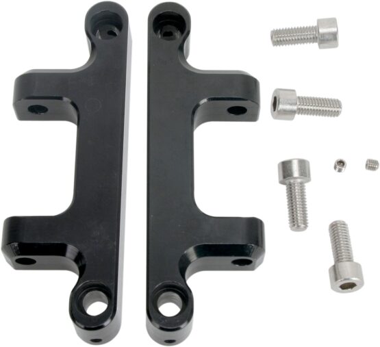 Driver Floorboard Brackets - Black