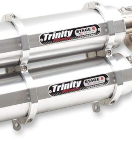 Stage 5 Slip On Exhaust - Dual Brushed Mufflers