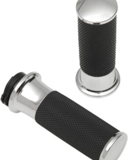 Arlen Ness Cable Style Fusion Series Grips Chrome Smoothie
