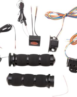 Avon Air Cushion Heated Grips Black Anodized For Road Glide 2015-2023