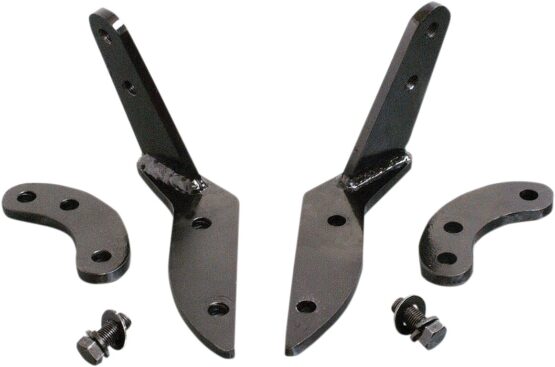 Adjustable Bolt-On Highway Bar Footpeg Mounts - Black