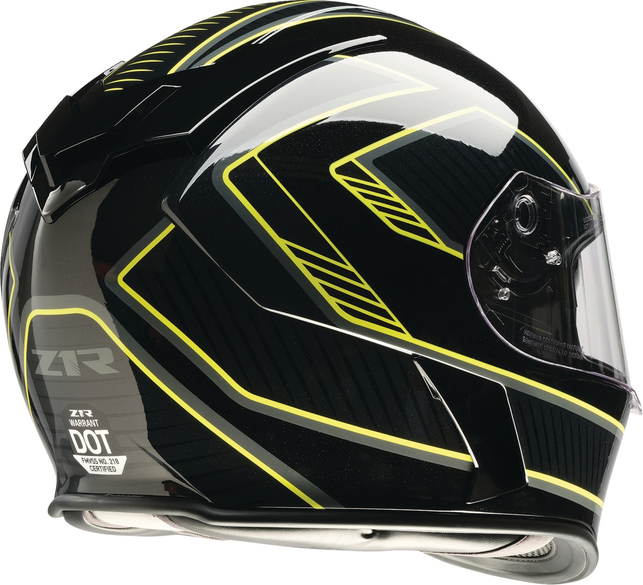Z1R Warrant Amplify Helmet Gloss Black/Hi-Vis - Large - Image 3