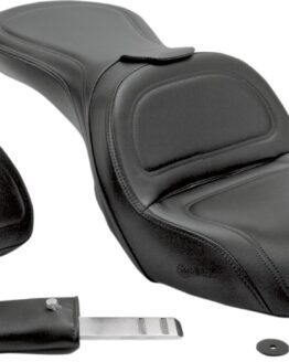 Explorer Stitched 2-Up Seat Black Gel w/Backrest