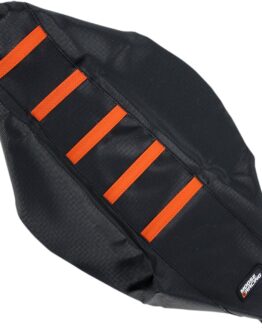 Black/Orange Ribbed Seat Cover