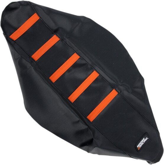 Black/Orange Ribbed Seat Cover