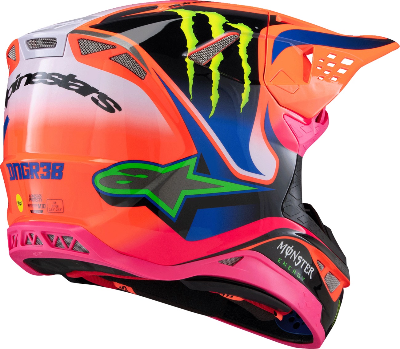 Alpinestars Supertech M10 Deegan MIPS Helmet 2XL Orange Fluo - Image 3