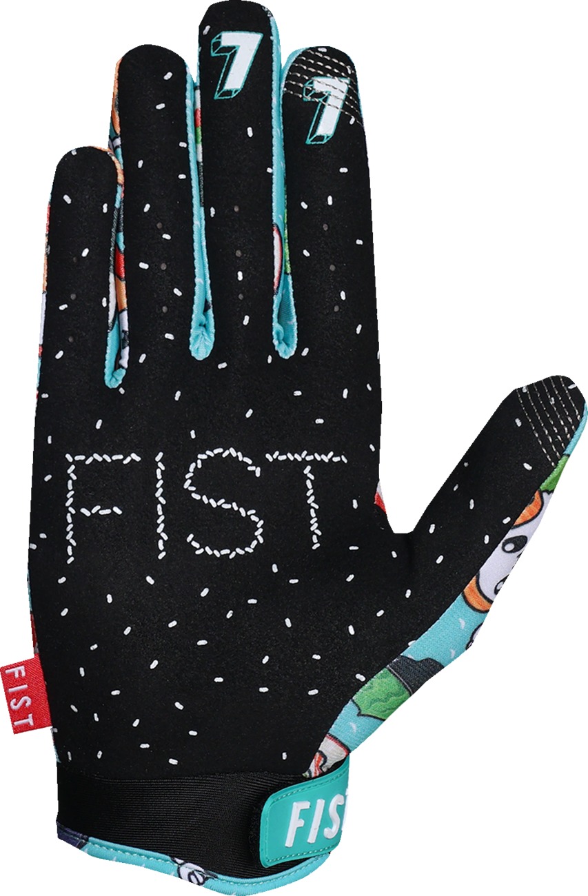 FIST Strapped Saya Sakakibara Sushi Power Gloves Men's Small Black/Aqua - Image 4