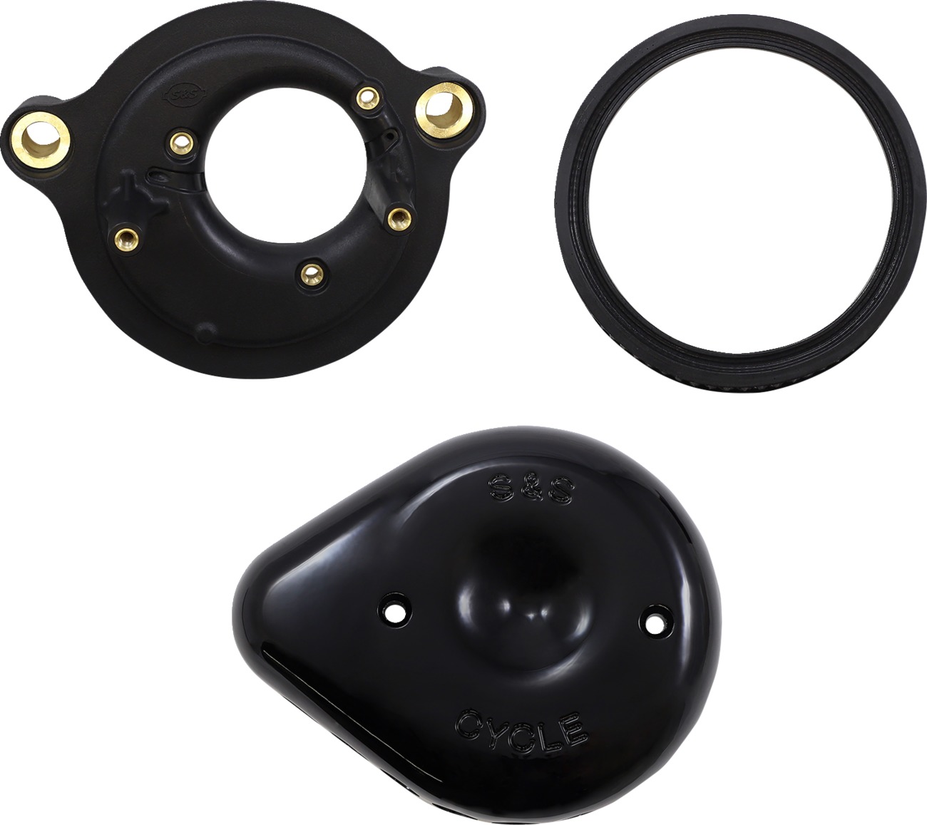S&S Black Stealth Mini Teardrop Air Cleaner for Harley-Davidson - Image 4