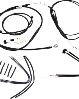 Extended Black Control Cable Kit for 14" Apehanger Bars