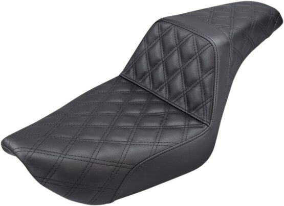 Step-Up Lattice Stitched 2-Up Seat - Black