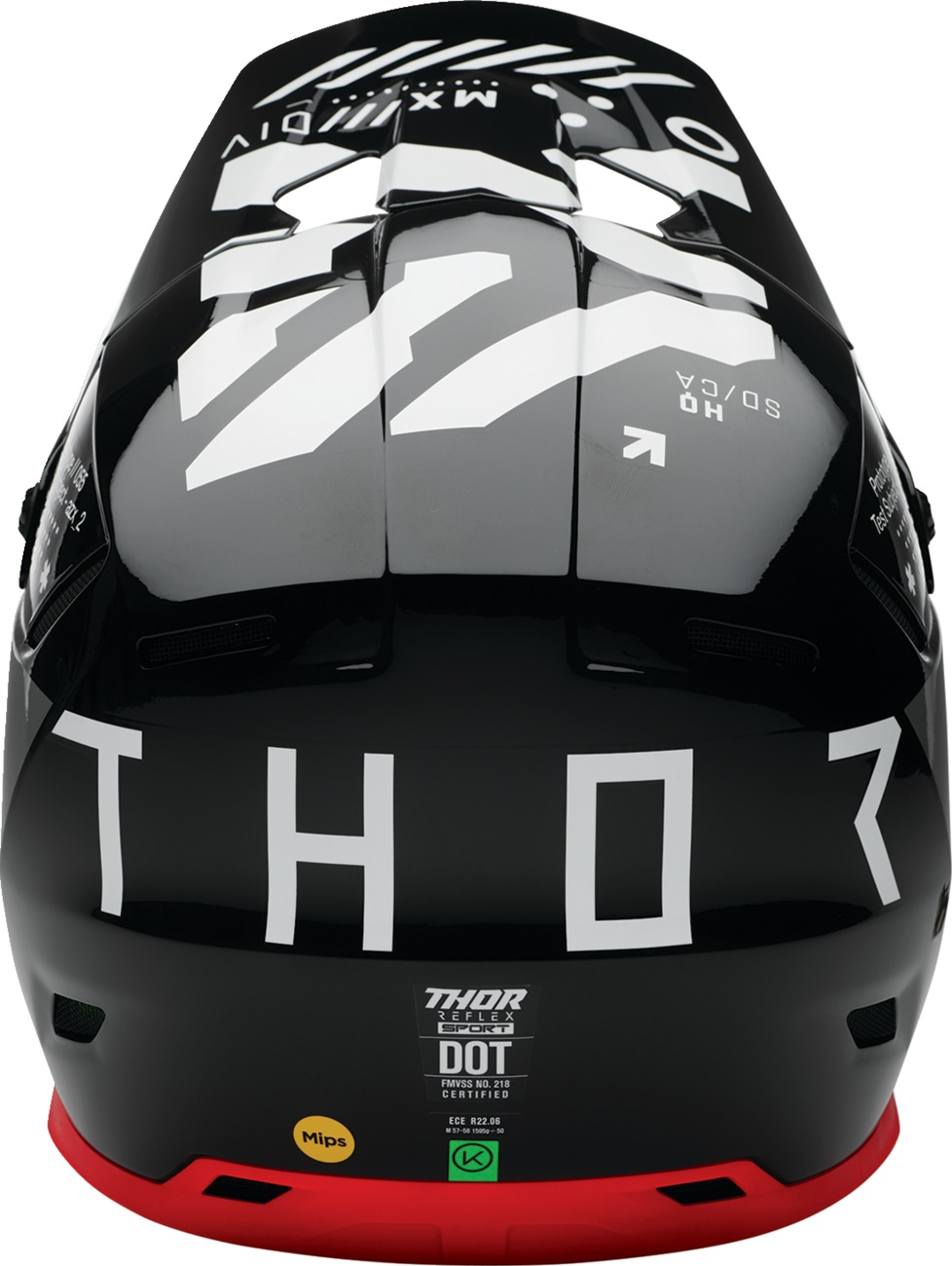 Thor Reflex Sport Strike MIPS Helmet Small Black/Gray/Red - Image 4