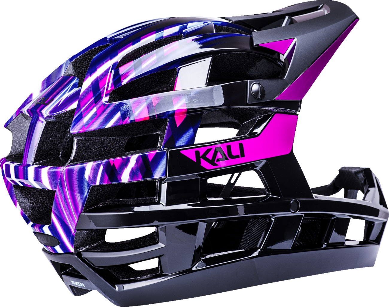 Kali Invader 2.0 LTD Light Speed Full Face Bicycle Helmet L-2XL Black/Purple - Image 4