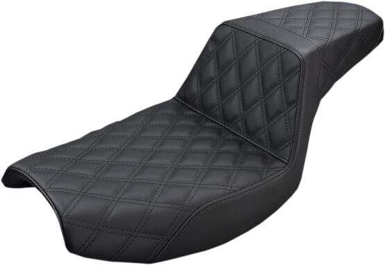 Step-Up Lattice Stitched 2-Up Seat - Black