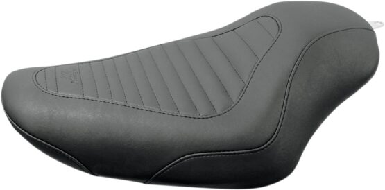 Tripper Ribbed Synthetic Leather Solo Seat - Black