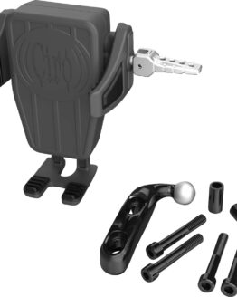 Ciro Gen 2 Cybercharger Phone Holder Black Chrome Offset Perch Mount