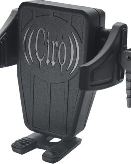 Ciro Trim Line Cybercharger Phone Holder with Wireless Charging Black