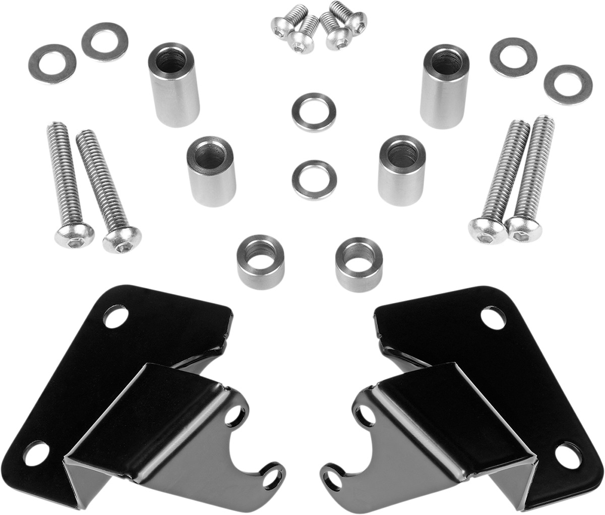 Progressive Remote Reservoir Top Mount Bracket Kit Black Fits 09+ Harley Touring - Image 3