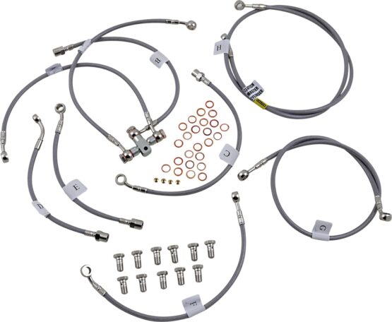 Stainless Steel ABS Brake Line Kit - F&R Brake Lines