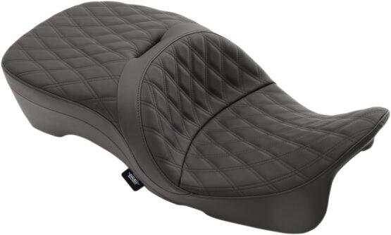 Double Diamond SR Leather 2-Up Seat Black Low 1"