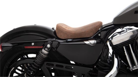 Bobber Smooth Leather Solo Seat Brown - Image 3